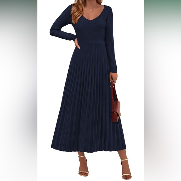 PRETTYGARDEN Pleated Sweater Dress, NWT - Picture 8 of 8